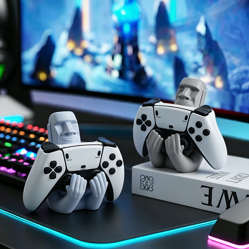 Gaming Accessories Room - Grappige Moai Stone Resin Gamepad Houder